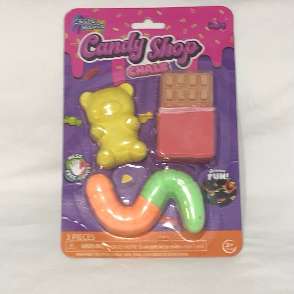 3 pieces Candy Shop Chalk Mania mess free hands outdoor fun. 3+ - Picture 1 of 2